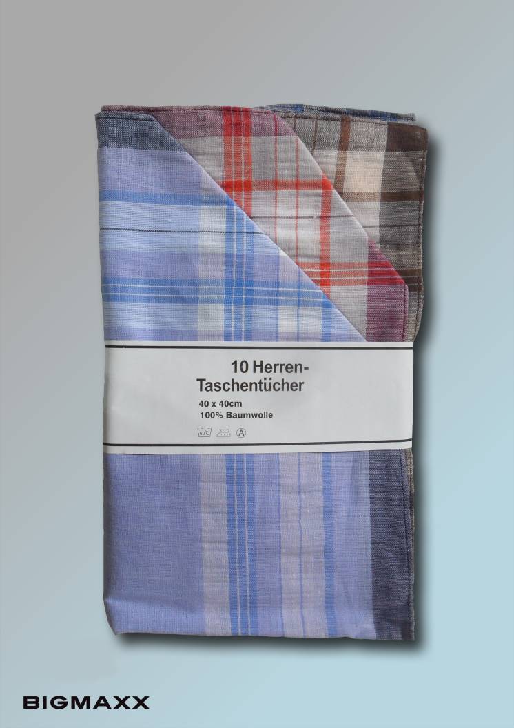 Herren Taschentücher Aus Bauwolle, 38,1 X 38,1 C, Bunte Streifen, 100 % Weiche Bauwolle