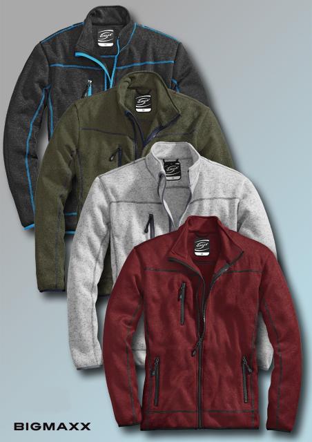 KORSAR Strick Fleecejacke Mauro in 4 Farben Gr XS bis 5XL