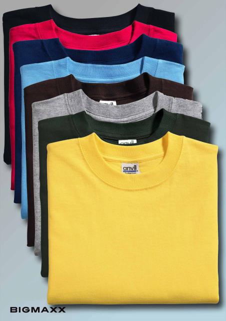Anvil-T-Shirt in 3 Farben RESTPOSTEN in Größe S und L
