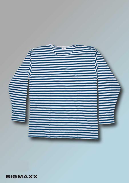 Damenshirt langarm Shirt Pullover Top Größen S-2XL Farbe marine weiß gestreift
