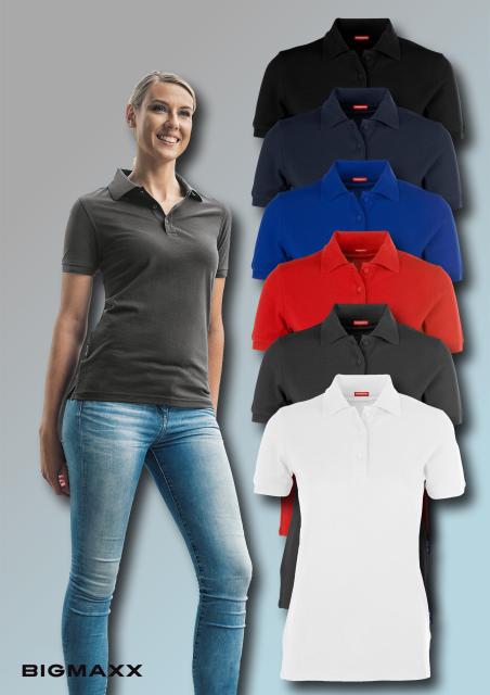 Damen Heavy Performance Polo Shirt kurzarm T-Shirt Größe XS bis 5XL in 6 Farben