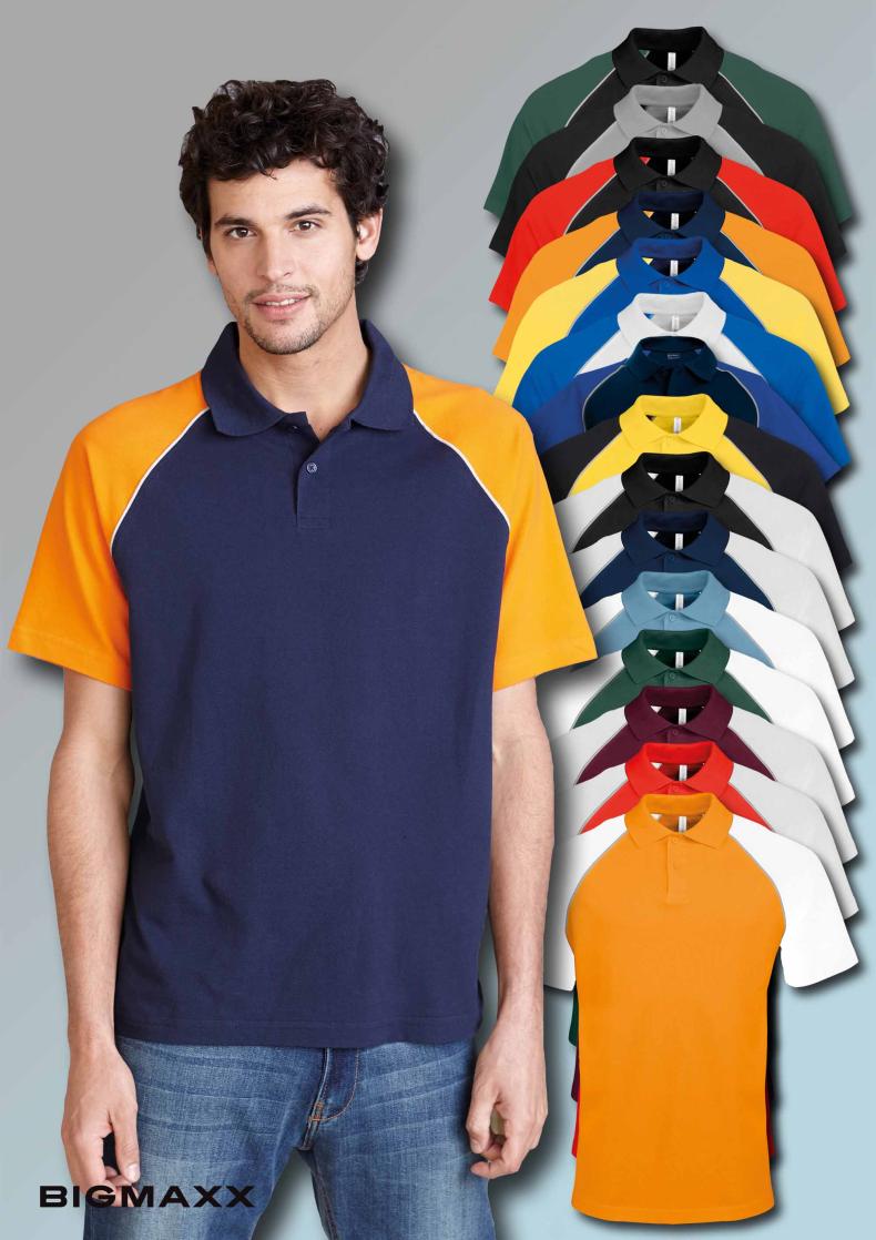 KARIBAN Herren Baseball Poloshirt T-Shirt Kurzarm Gr S bis 4XL Polohemd Piqué 