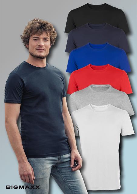 HRM Herren T-Shirt Rundneck Luxury kurzarm Shirt Gr. S bis 5XL in 6 Farben