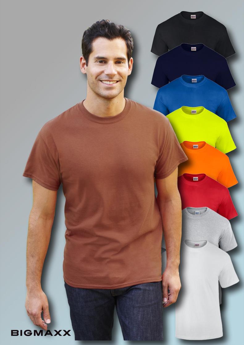 Gildan Ultra Cotton Herren T-Shirt Rundhals Classic Fit Adult in diversen Farben Gr S bis 5XL