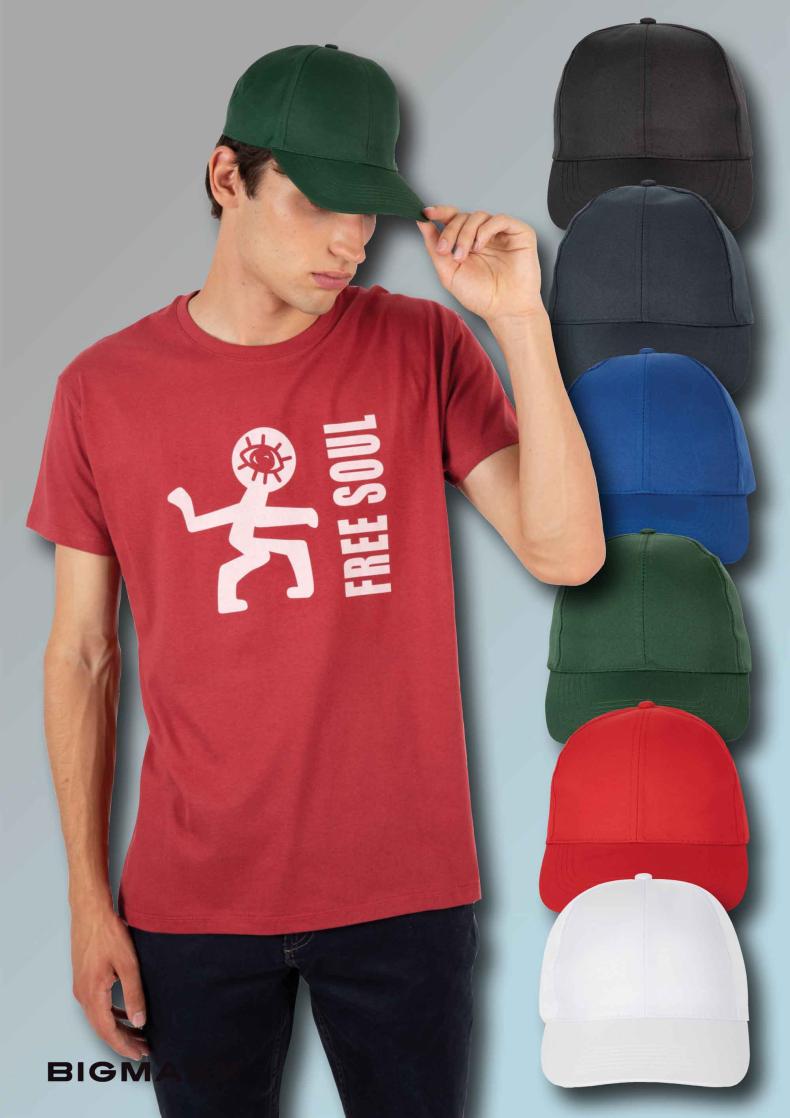 Polyester-Sportkappe mit 6 Panels in 6 Farben